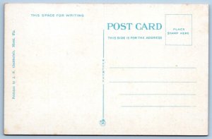 1920's ROMAN POOL WINDMILL AMERICAN FLAGS MIAMI BEACH FLORIDA ANTIQUE POSTCARD