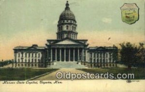 Topeka, Kansas, KS State Capital USA 1911 light wear, postal used 1911