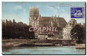 Meaux Old Postcard Panorama of the cathedral and the city & # 39hotel