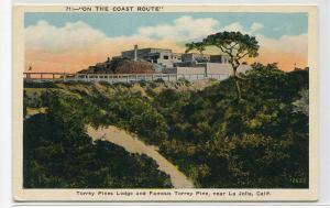 Torrey Pine Lodge La Jolla California 1920s postcard