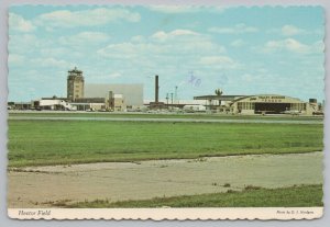 Transportation~View Of Hector Field And Ground~PM 1951~Continental Postcard 