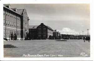 RPPC: Mt Rainier from Fort Lewis, Washington, mint Ellis #7334 (PC1591)