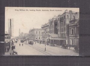 SOUTH AUSTRALIA, ADELAIDE, KING WILLIAM STREET, LOOKING SOUTH, 1912 ppc., used.