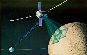 J.P.L. Postcard Artist's Concept Mariner 10 Spacecraft Approaching Mercury 1974