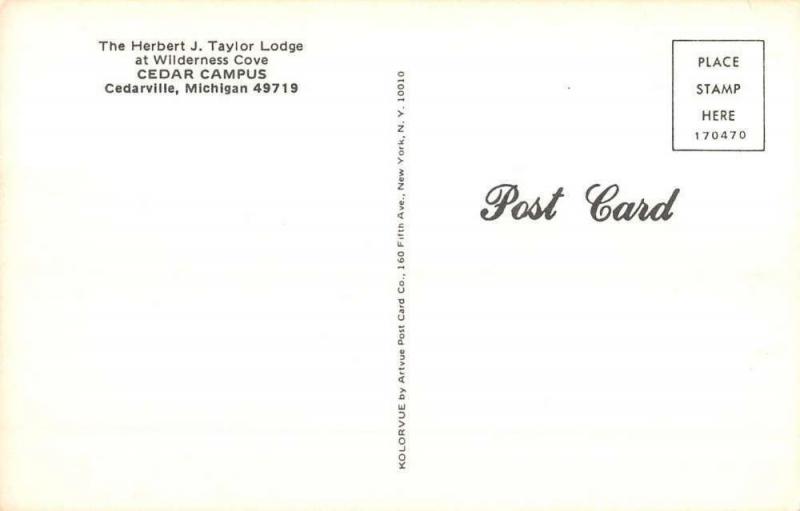 Cedarville Michigan Campus Waterfront Vintage Postcard K85474