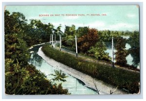 1906 Scenes On Way To Robison Park, Ft. Watne, IND.. Postcard P225E