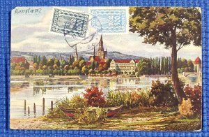 Vintage 1922 Lake Constance Bregenz Austria Postcard