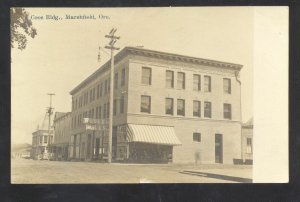 RPPC MARSHFIELD OREGON DOWNTOWN STREET COOS BLDG. REAL PHOTO POSTCARD