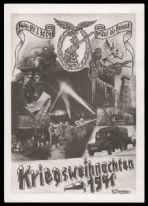 3rd Reich Germany 1941 Weihnacht Christmas Card Cover UNUSED 100619