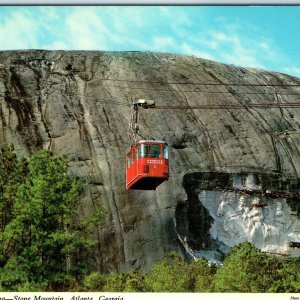 c1970s Atlanta GA Stone Mountain Skylift Confederate Memorial Carving 4x6 PC M14