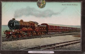 Vintage Postcard 1910s North British Railway Waverley Express Edinburgh Scotland