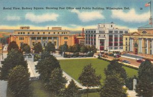 WILMINGTON, DE Delaware  RODNEY SQUARE Post Office~Public Bldg  c1940's Postcard