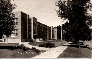 Real Photo Postcard High School in Hutchinson, Minnesota