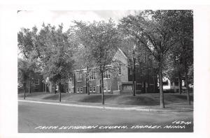 D46/ Staples Minnesota Mn Real Photo RPPC Postcard c1950s Faith Lutheran Church