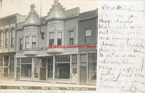 IA, Red Oak, Iowa, RPPC, Post Office Building, 1906 PM, Olson Photo No 14
