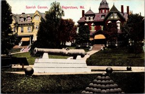 Postcard Spanish Cannon in Hagerstown, Maryland~137615