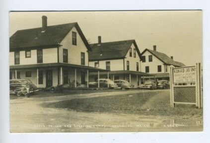 Kokad-Jo ME Sporting Camps Old Cars RPPC Real Photo Postcard