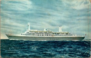 The New Flagship S.S. Rotterdam Postcard PC175