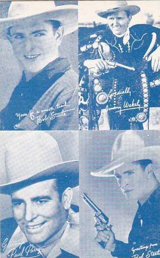 Cowboy Arcade Card Bob Steele Jimmy Wakely & Paul Parry