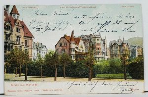 Germany Gruss Aus Karlsbad 1901 Postcard I6