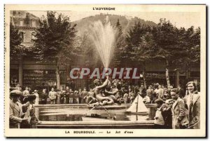Old Postcard La Bourboule Le Jet D Water