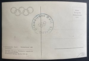 Mint Germany RPPC Postcard Berlin 1936 Olympic Games Villa