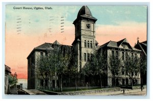 1911 Court House Street View Ogden Utah UT Posted Antique Postcard 