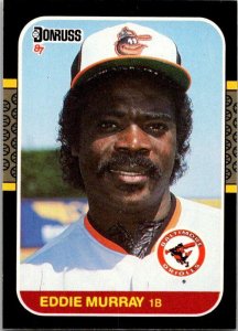 1987 Donruss Baseball Card Eddie Murray Baltimore Orioles sk20238
