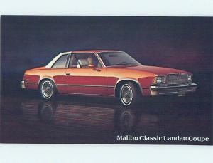 Unused 1978 car dealer postcard CHEVROLET MALIBU CLASSIC LANDAU COUPE o8172@