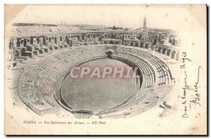 Old Postcard Nimes View Inner des Arenes