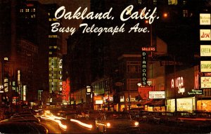 California Oakland Telegraph Avenue At Night