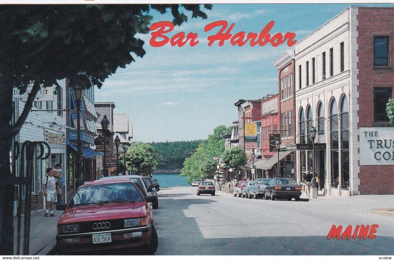 BAR HARBOR , Maine, 1960s ; Business section , Main Street