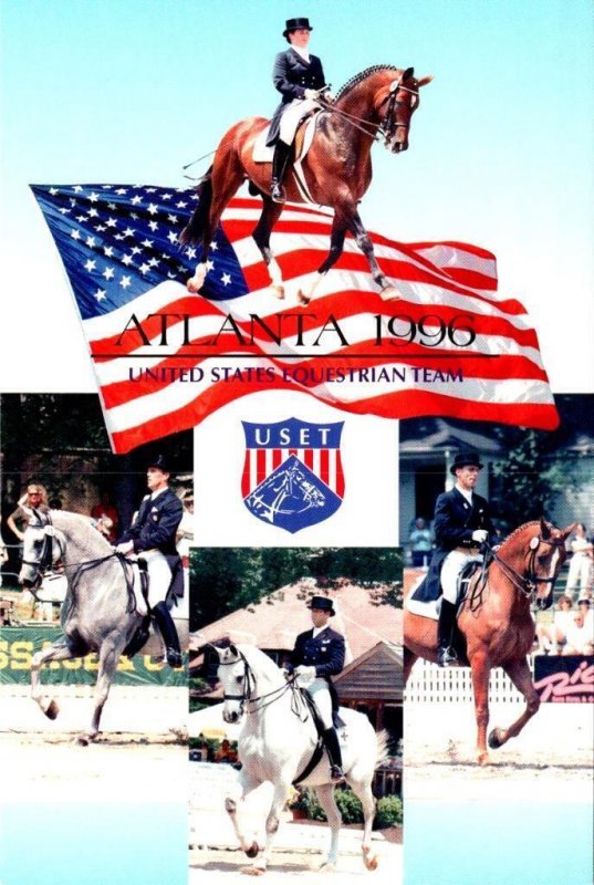 Atlanta, GA Georgia  1996 US OLYMPIC EQUESTRIAN TEAM Horses~Riders 4X6 Postcard