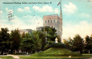 Illinois Quincy Administration Building Soldiers and Sailors Home 1909 Curteich