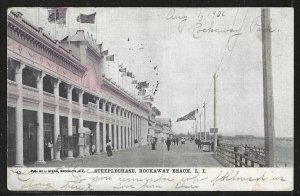 Steeplechase, Rockaway Beach, Long Island, N.Y., Very Early Handcolored Postcard