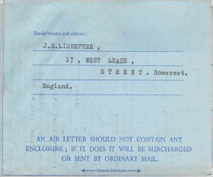 Entier Postal Stationery Postal Aerogramme Aeogram Great Britain Great Britain