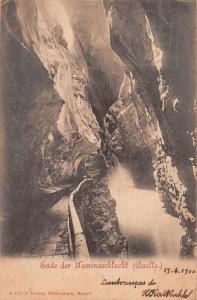 Taminaschlucht Switzerland Interior View Antique Postcard J60831