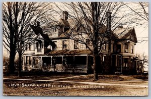 K50/ Kinsman Ohio RPPC Postcard c1910 McGranahan's Residence  Home 449