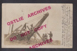 Hendricks MINNESOTA RPPC c1910 STEAM SHOVEL Dredge nr Ivanhoe Canby Lake Benton