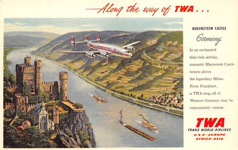 Along the way of TWA Airplane Unused 