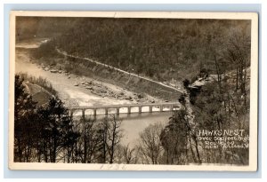 c1910 RPPC Bridge River Lookout Building Hawk's Nest W, Va. Postcard P172E