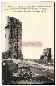 Old Postcard Montlhery Tower and Castle Ruins of Together