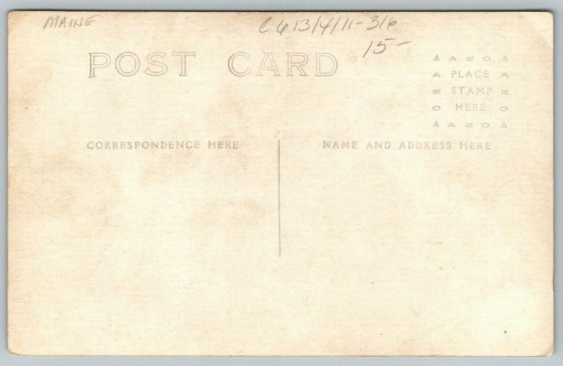 Skinner Maine~Lumber Yard During June Freshet~Spring Flooding~c1912 RPPC