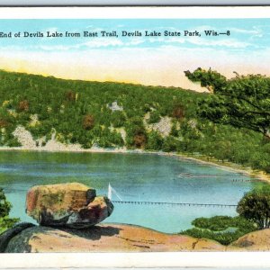 c1910s Sauk County, Wis North End Devils Lake State Park East Trail Pier WI A224