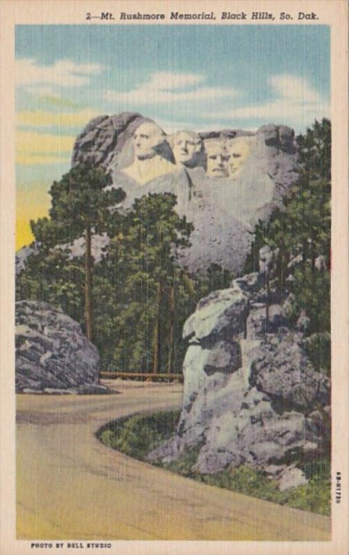 South Dakota Black Hills Mount Rushmore Memorial Curteich