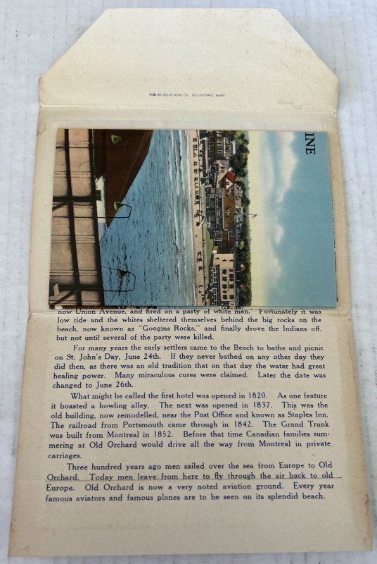 Old Orchard Maine Large Letter 10 Postcards Souvenir Folder