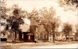 RPPC Methodist Episcopal Church North Freedom WI c1924 Vintage Postcard V61