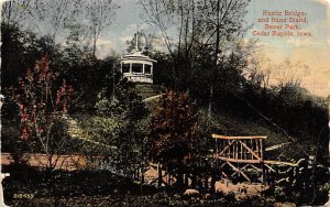 Bridge and Band Stand Bever Park Cedar Rapids, Iowa  