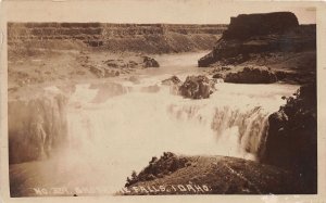 J67/ shoshone Falls Idaho RPPC Postcard c1920s Waterfall River 42