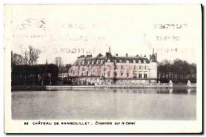 Old Postcard Chateau De Rambouillet Together Canal